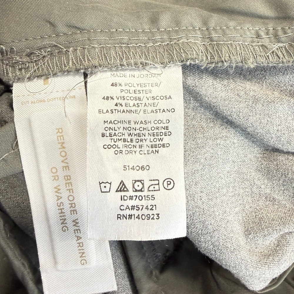 LOFT Gray Paperbag‎ Waist Tie Belt Pleated Tapered Pants Size LP - Picture 4 of 6